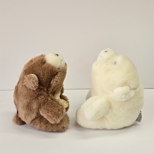 Vintage Gund Snuffles Bear 1980 Set Small Brown White Plush - photo 2