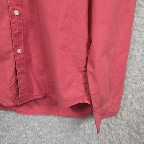 J.Crew Broken-In Oxford Shirt Mens L Slim Pink Organic Cotton - photo 2