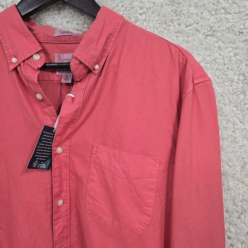 J.Crew Broken-In Oxford Shirt Mens L Slim Pink Organic Cotton - photo 3