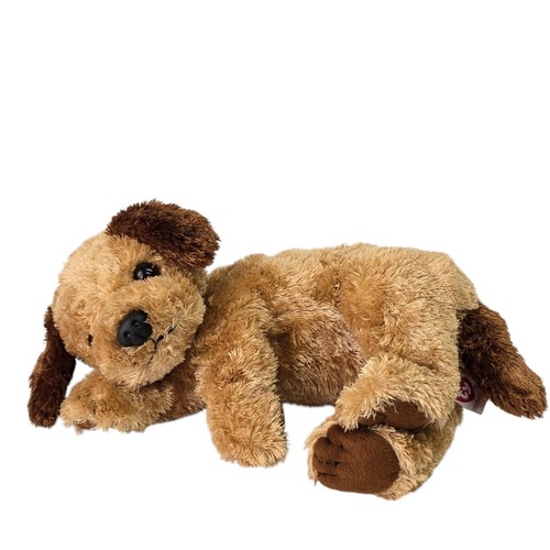 Ty Classic Scrapper Dog Plush Tan Shaggy Fur Floppy Puppy 2002