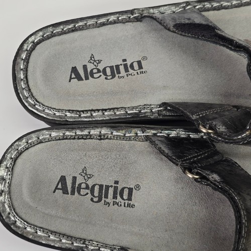 Alegria Carina Sandals Womens 40 Silver Metallic Leather - photo 5