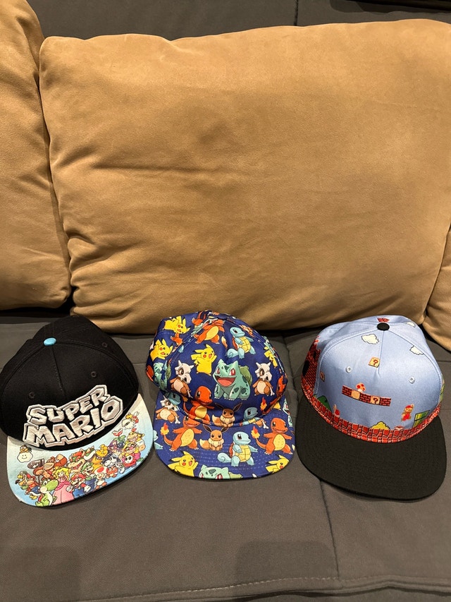 Nintendo and Pokemon Hat Collection