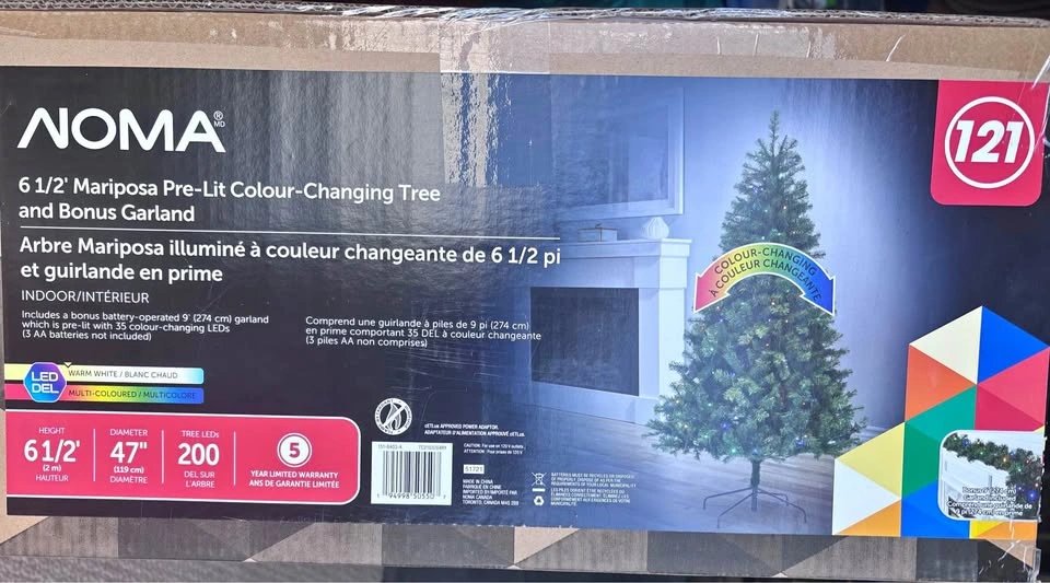 NOMA 6 1/2ft Pre-Lit Colour changing Tree