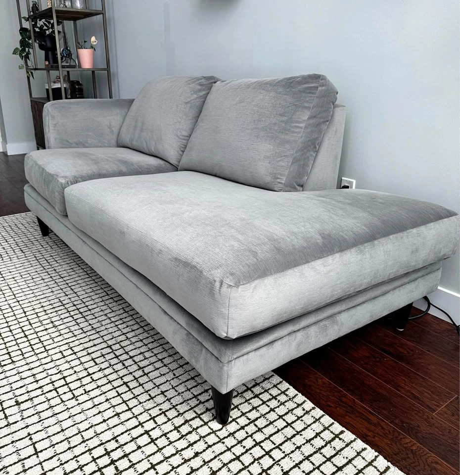 Grey Sofa Chaise 6ft - Excellent Condition - photo 2