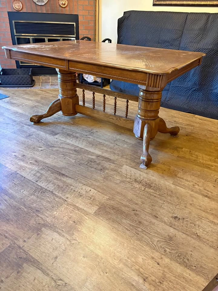Wood dining table with leaf - Table only