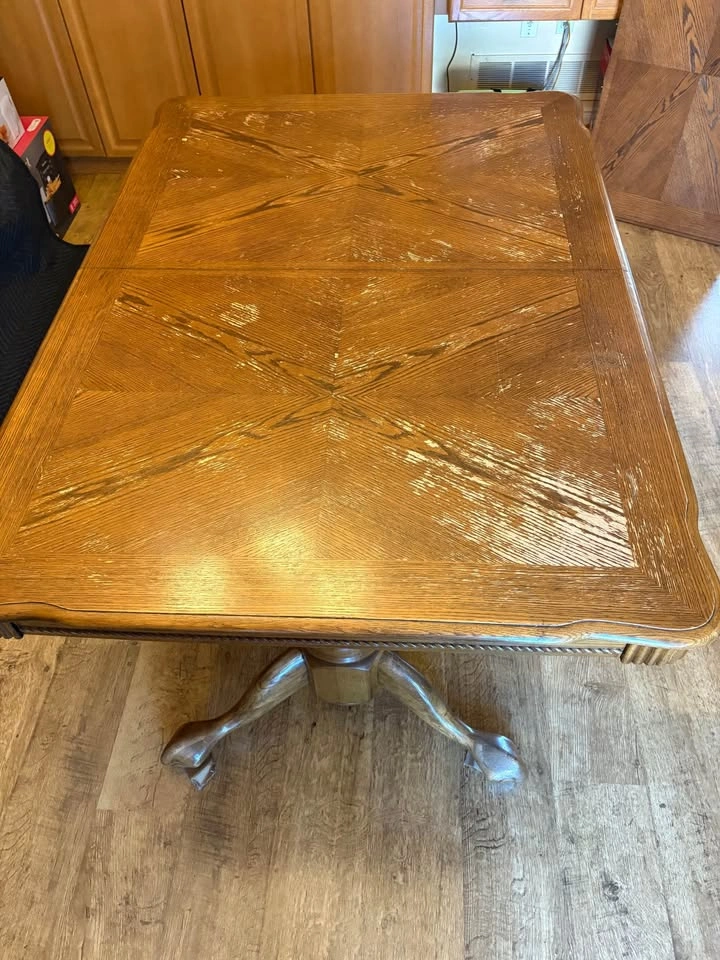 Wood dining table with leaf - Table only - photo 2