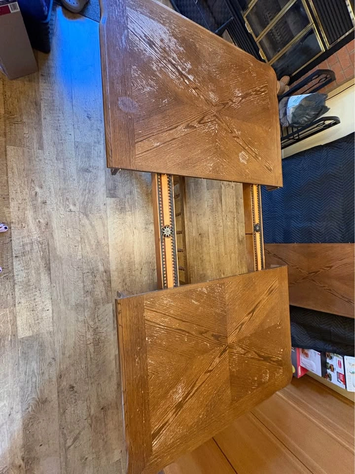 Wood dining table with leaf - Table only - photo 3