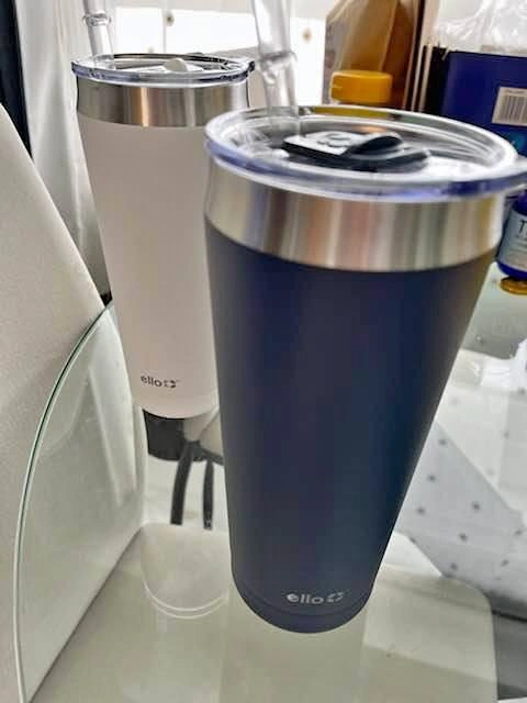 NEW insulated tumbler with lid + reusable straw