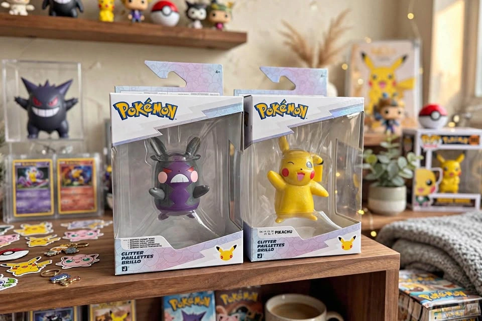 Pokémon 30th Anniversary Glitter Figures - Pikachu & Morpeko