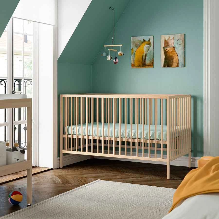 IKEA SINGLAR Crib with Graco waterproof mattress and cover - photo 3