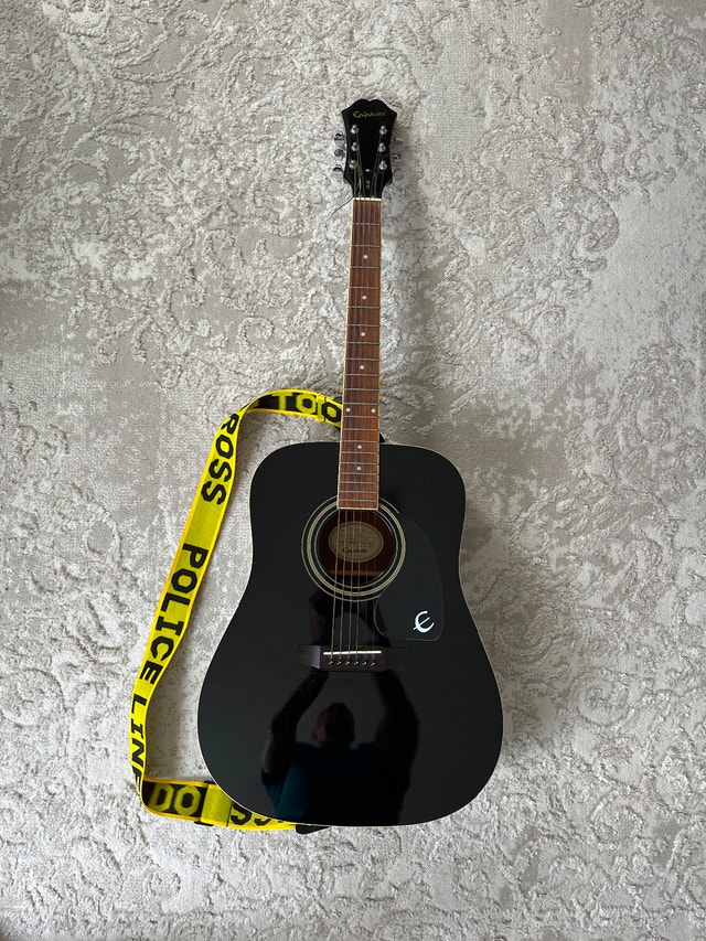 Epiphone Songmaker DR-100 Acoustic Guitar in ebony black finish - photo 2