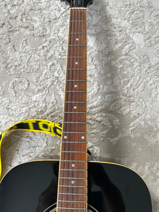 Epiphone Songmaker DR-100 Acoustic Guitar in ebony black finish - photo 5