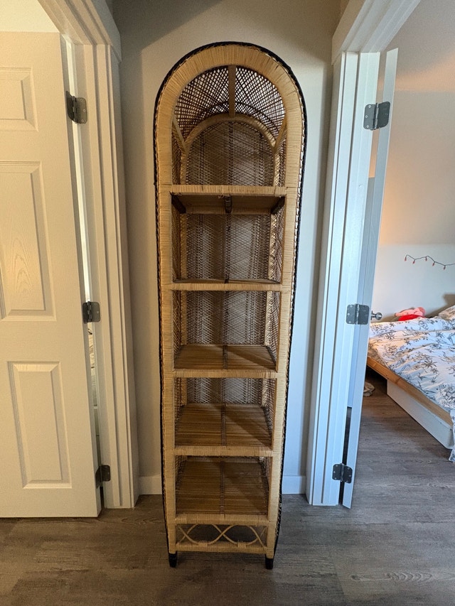 Wicker Arched Bookshelf
