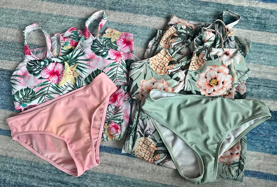 Girls size 9/10 3 piece bikini/ cover