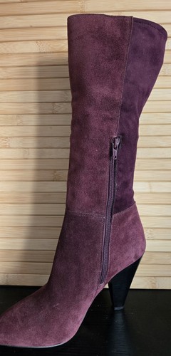 Vince Camuto Estiva Tall Suede Boot Burgundy Red Leather UNWORN - photo 4
