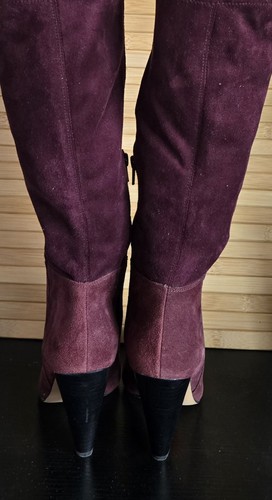 Vince Camuto Estiva Tall Suede Boot Burgundy Red Leather UNWORN - photo 5