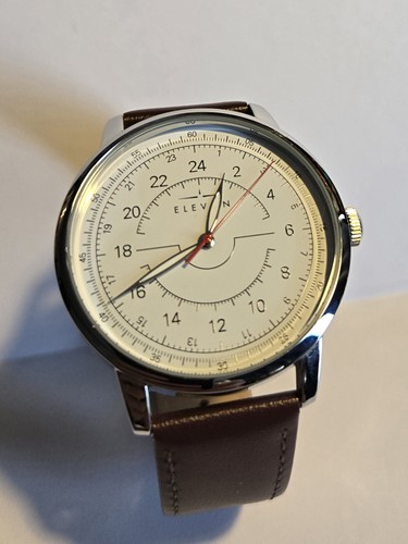 Elevon Gauge Leather-Band Watch - ELE122-1