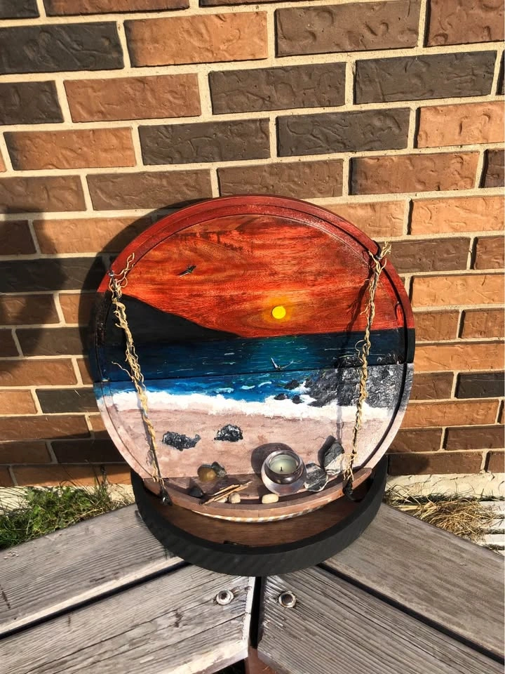 "Peace of Paradise" Handcrafted Accent Lamp & Art Piece - photo 2