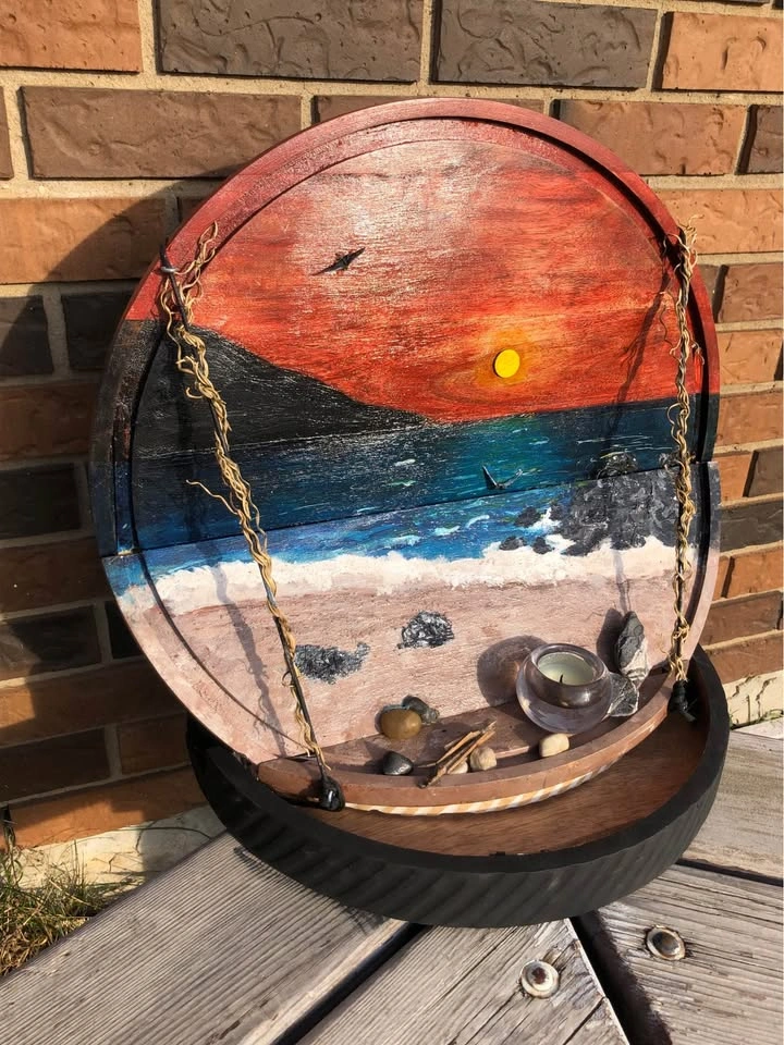 "Peace of Paradise" Handcrafted Accent Lamp & Art Piece - photo 3