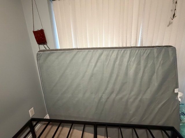 Double IKEA Mattress/Metal Bed Frame/FREE Topper - photo 3