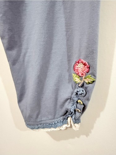 April Cornell Oh My Darling Embroidered Floral Leggings Large - photo 4
