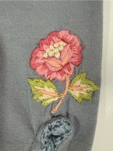 April Cornell Oh My Darling Embroidered Floral Leggings Large - photo 5