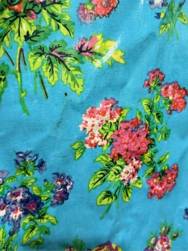 April Cornell Floral Vinyl Raincoat Jacket – XL Turquoise - photo 5