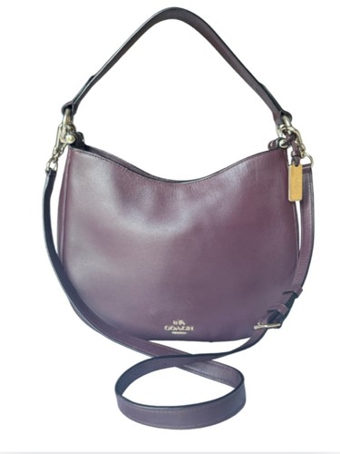Coach Mae Nomad Hobo Bag Oxblood Leather Shoulder Bag 54446
