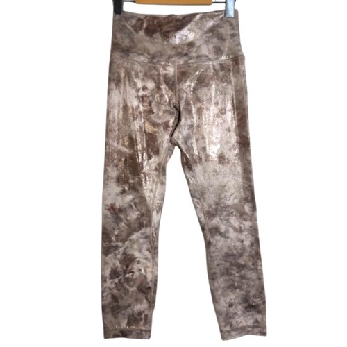 Lululemon Align Crop Rose Pink Metallic Foil Size 6 - photo 2