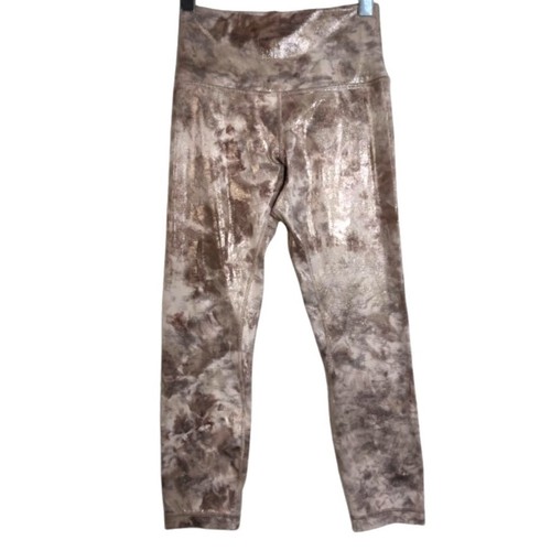 Lululemon Align Crop Rose Pink Metallic Foil Size 6 - photo 3