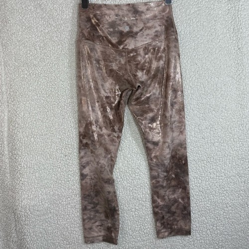 Lululemon Align Crop Rose Pink Metallic Foil Size 6 - photo 4