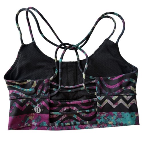 Lululemon Wanderlust Tribal Print Strappy Long Line Bra Size 6 - photo 2