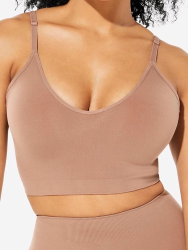 NWT YITTY Nearly Naked Plunge Bra 3X Tan Wireless Shaping