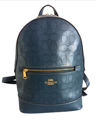 Coach Kenley Perforated Signature C Leather Backpack