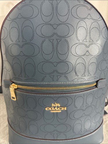 Coach Kenley Perforated Signature C Leather Backpack - photo 2