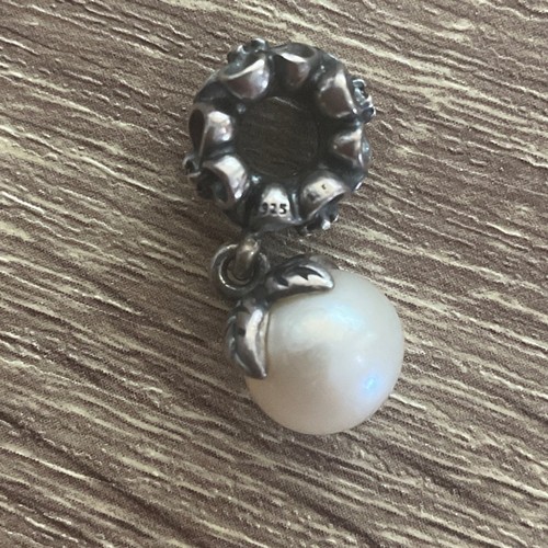 Pandora Forever Bloom Dangle White Pearl 925 Sterling Silver - photo 3
