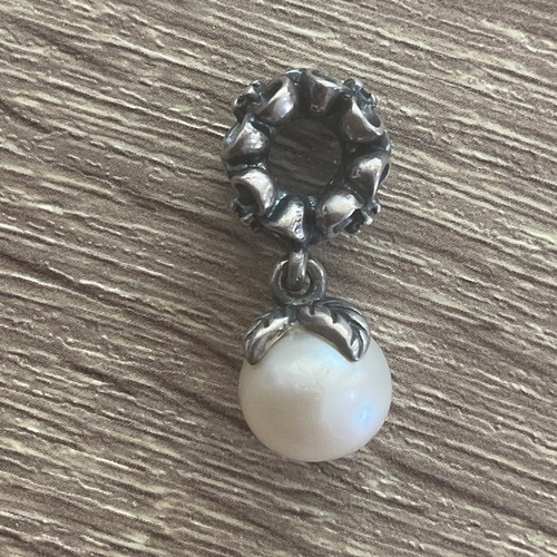 Pandora Forever Bloom Dangle White Pearl 925 Sterling Silver - photo 4