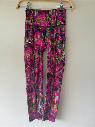 Lululemon Fast and Free High-Rise Crop Hyper Flow Pink Multi – S - photo 3