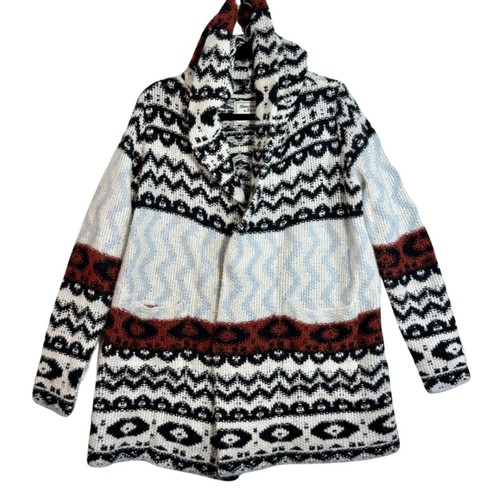 Abercrombie & Fitch Hooded Cardigan Aztec Pattern Size M