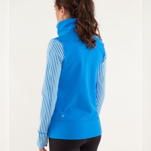 Lululemon Daily Yoga Jacket Beaming Blue / Polar Cream Size 8 - photo 2
