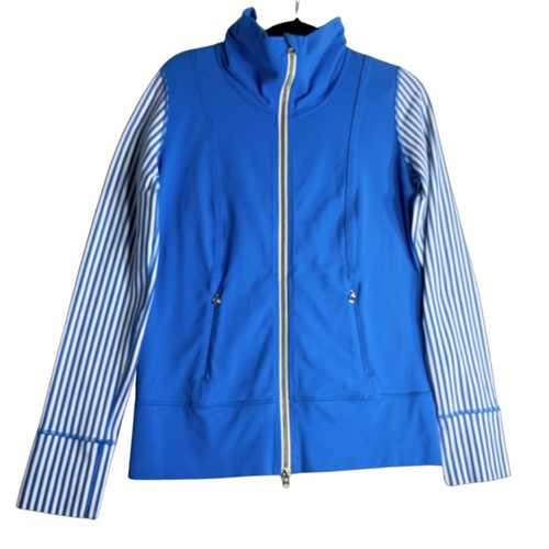 Lululemon Daily Yoga Jacket Beaming Blue / Polar Cream Size 8 - photo 3