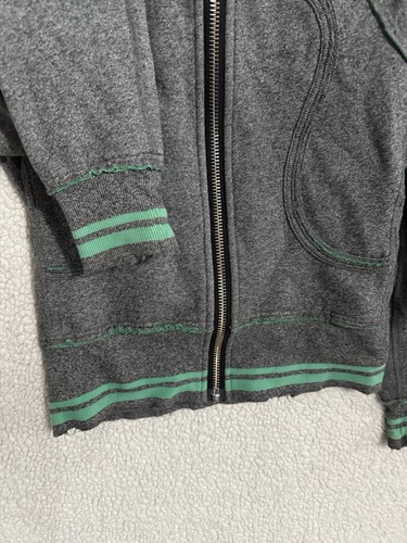 Lululemon Y2K Heavyweight Zip-up Hoodie Grey/Green Size 6 - photo 3