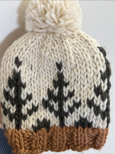 NWT Huggalugus Forest Knit Pom Pom Beanie Baby Hat 0-6 Months - photo 2