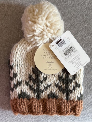NWT Huggalugus Forest Knit Pom Pom Beanie Baby Hat 0-6 Months - photo 4