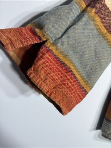 Woolrich Pemberton Striped Open Front Poncho Blue Tan XS - photo 4