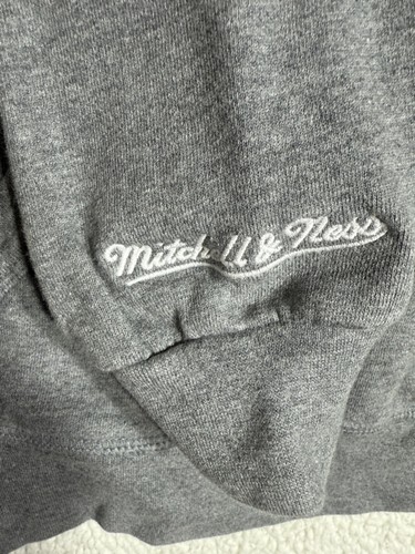 Mitchell & Ness Gray Hoodie with Pink & Teal Raptors Logo Size M - photo 3