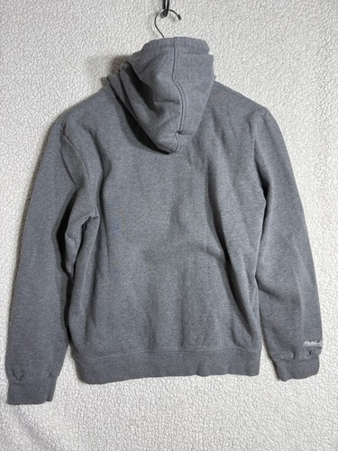 Mitchell & Ness Gray Hoodie with Pink & Teal Raptors Logo Size M - photo 4