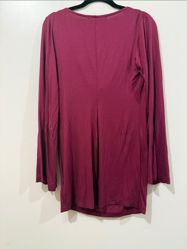Free People Beach Draped Long-Sleeve Top - Berry Purple S - photo 2