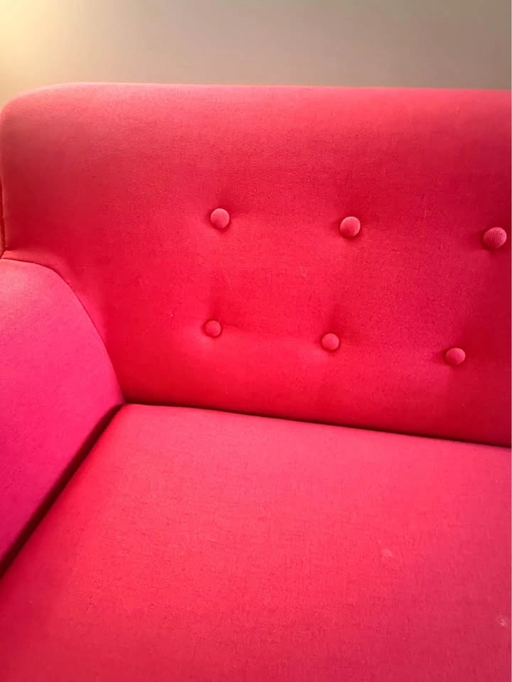 Red Mid-Century Style Sofa / Couch - photo 2
