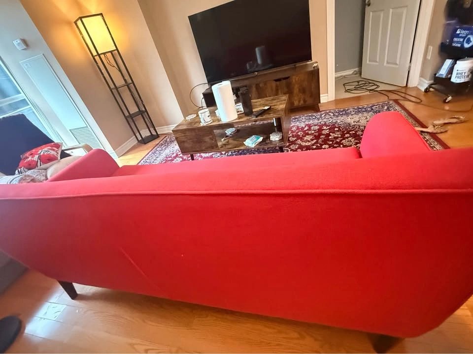 Red Mid-Century Style Sofa / Couch - photo 3